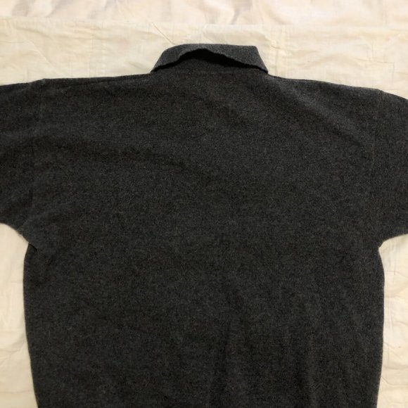VINTAGE Italian Henry Morell Wool-Blend Long Sleeve Collared Sweater Gray XXL - Picture 9 of 15